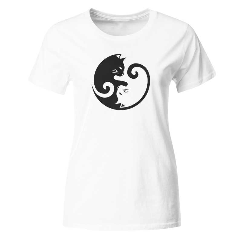 

Koszulka T-shirt Koci Yin Yang Koty Roz. XXL