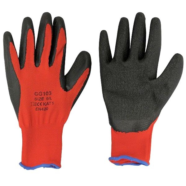 RĘKAWICE ROBOCZE ELASTYCZNE POWLEKANE 12par roz 9
