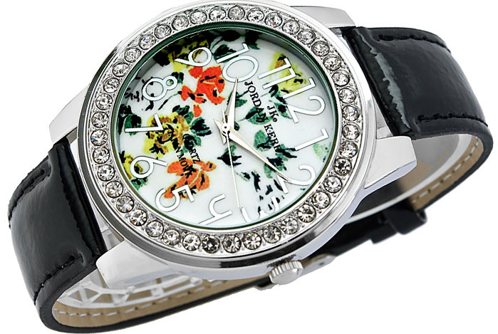 

Zegarek Damski J.Kerr Ze Zdobioną Kolorową Tarczą