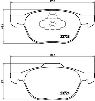 Тормозні диски Колодки Brembo Перед - FORD FOCUS Mk3 278mm Виробник запчастини Brembo foto 1