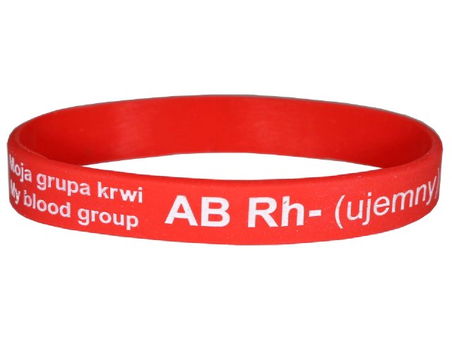 

Opaska Bransoletka Z Grupą Krwi Ab Rh - (ujemny)