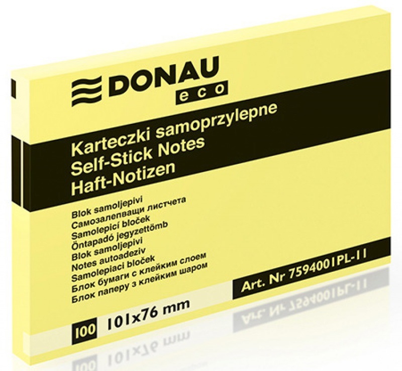 

Karteczki samoprzylepne bloczek 76x101mm 100 Kart