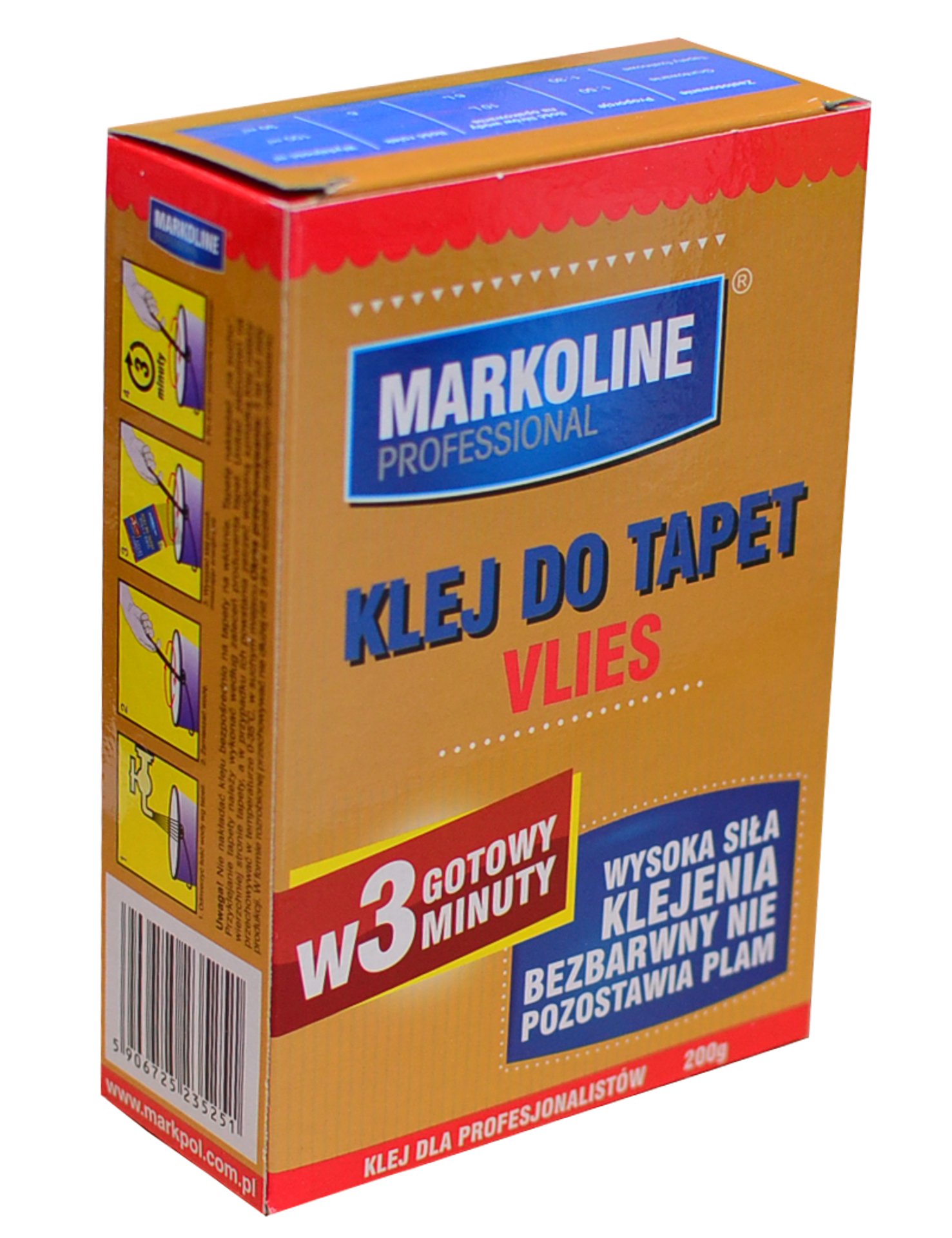 KLEJ DO TAPET TAPETA TAPETY MARKOLINE VLIES SQR1 Typ klej do tapet