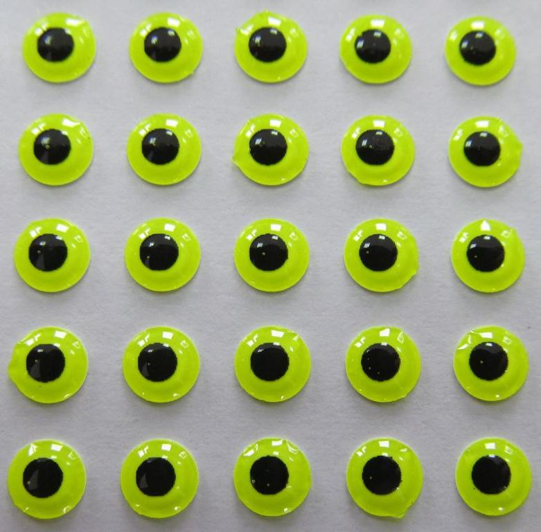 

Oczy 3D Lime (fluo) wobler 4 mm 10-sztuk z Usa