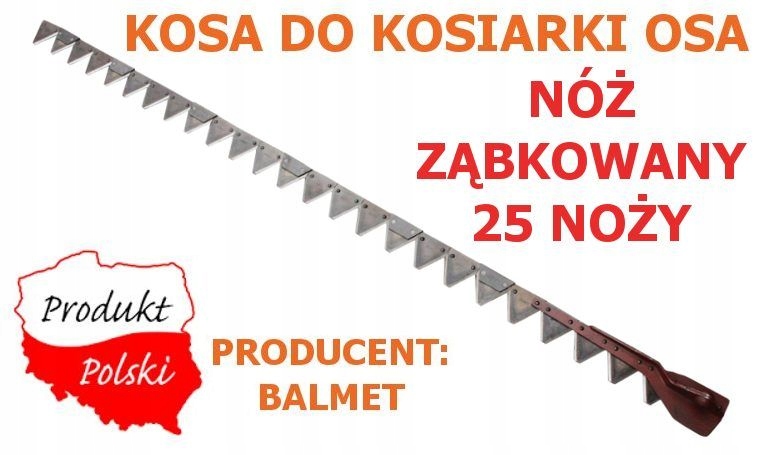 

Kosa do kosiarki Osa 1,8m noże ząbkowane Balmet