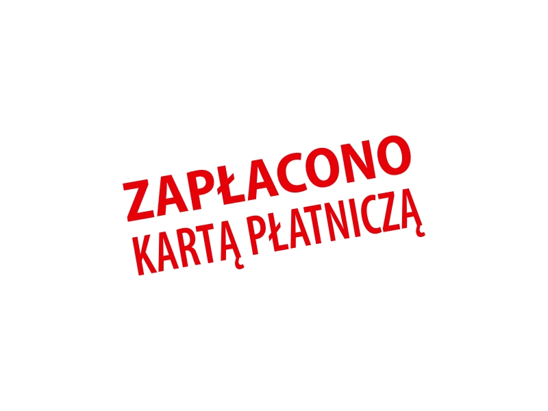 

Pieczątka Zapłacono Kartą Płatniczą