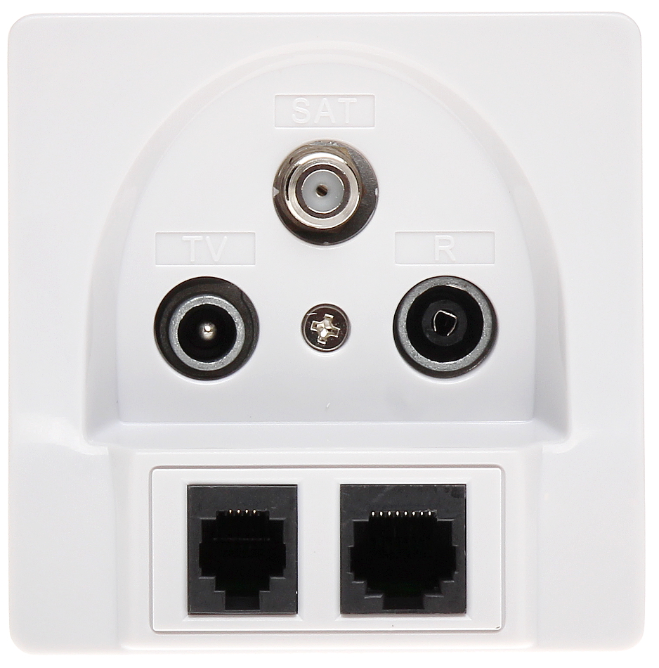 Gniazdo końcowe GAR-SAT/2RJ SAT+RJ45+RJ11 Kod producenta GAR-SAT/2RJ