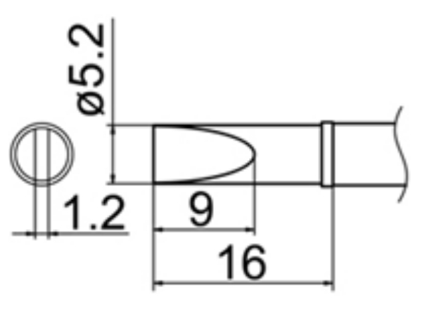 

Grot do stacji iSolder40 2702 TP24N płaski 5.2mm