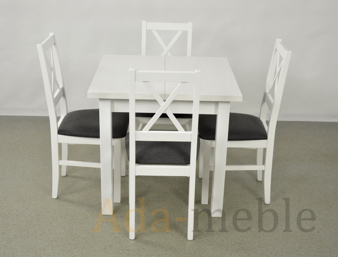 4 krzesła + Stół Rozkładany do Salonu RÓŻNE KOLORY Długość stołu 80 cm