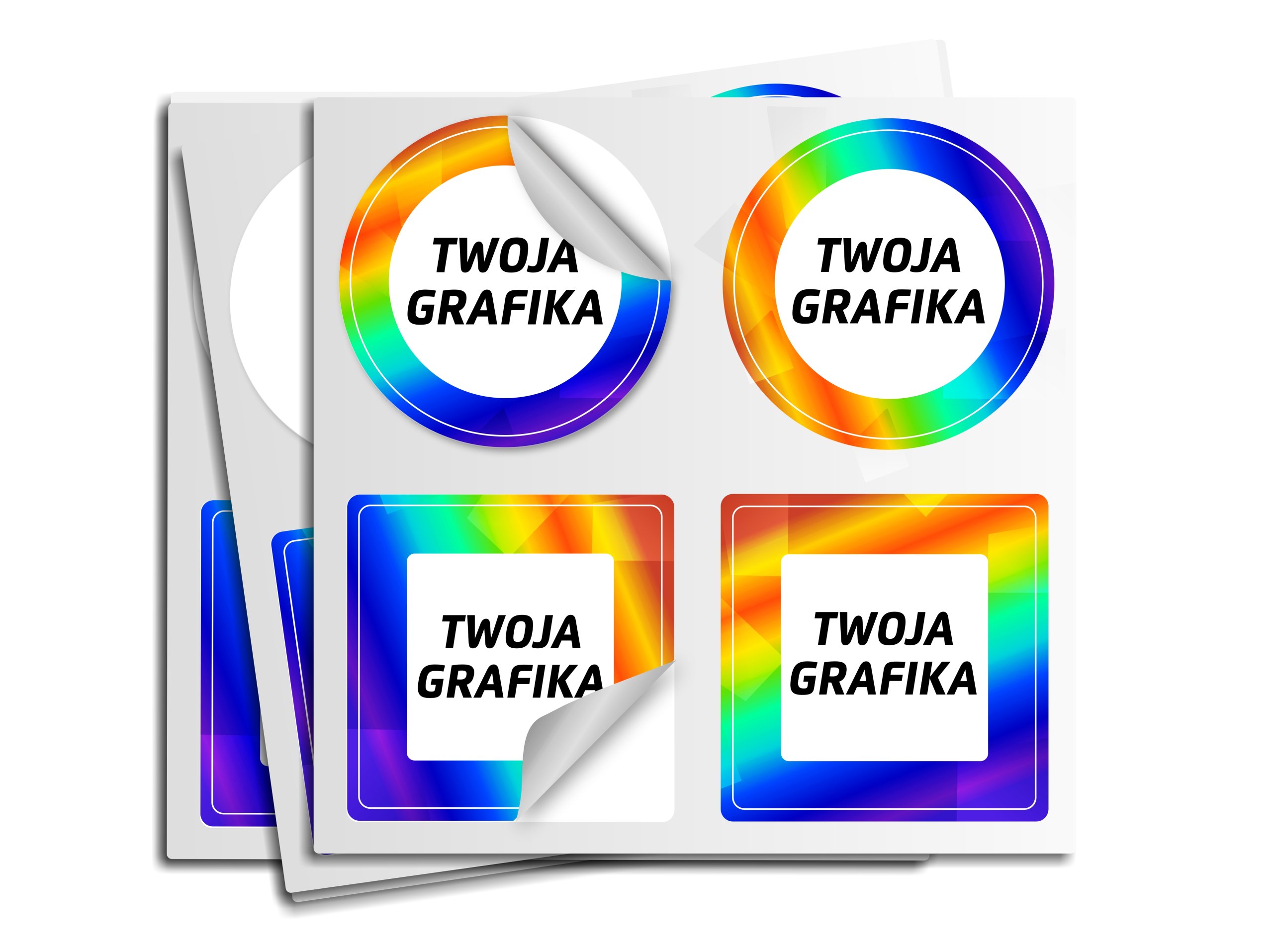 

Naklejki Folia Hologram Dowolny Kształt Nadruk