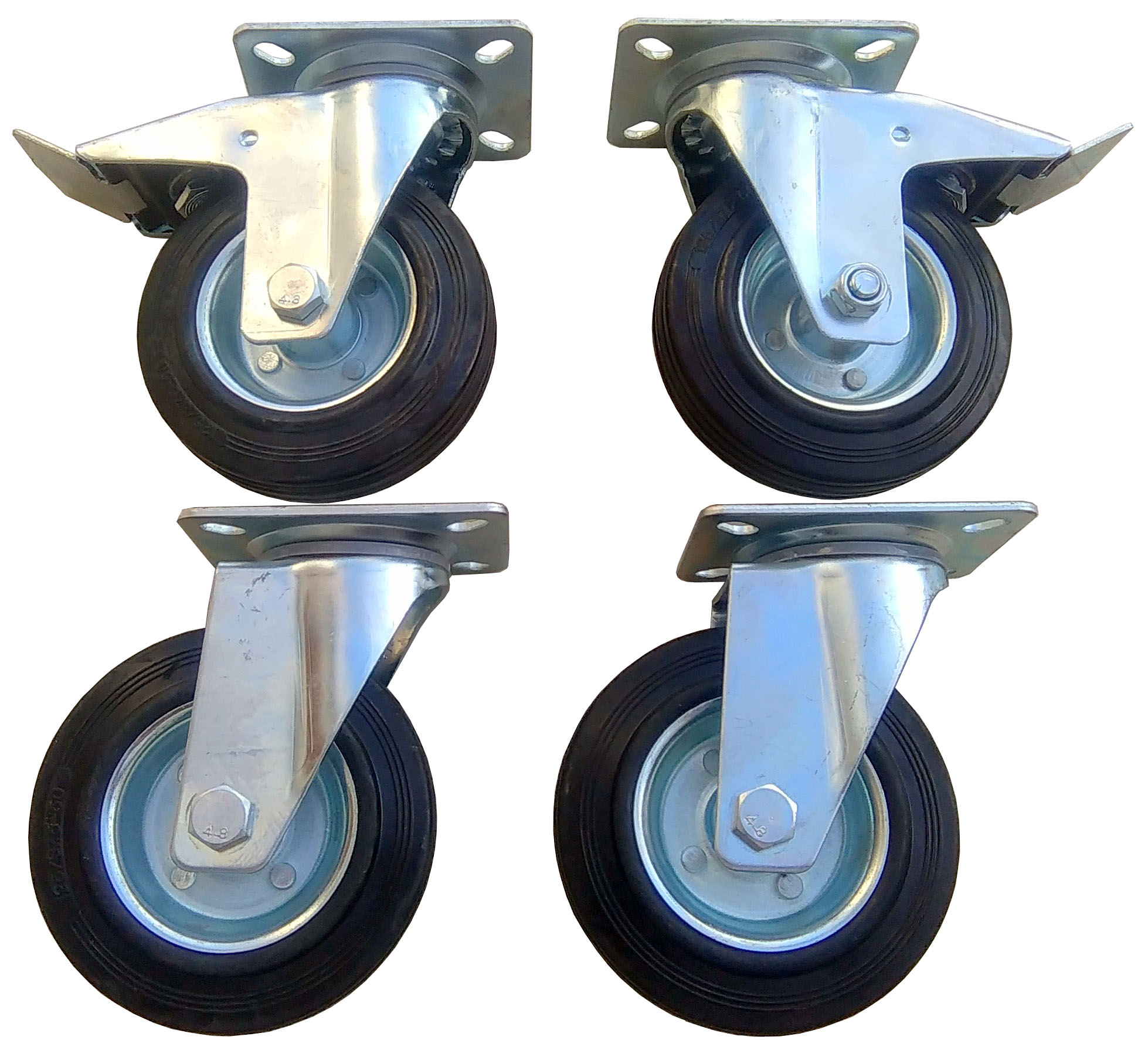 

Zestaw 4 szt. koło kółko koła kółka 125 mm hamulec