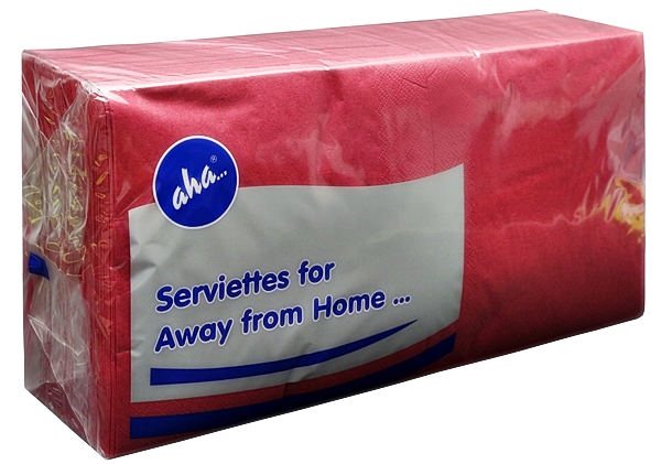 

Serwetki 33x33 Aha 2-WARSTWOWE 250 Szt. Bordowe