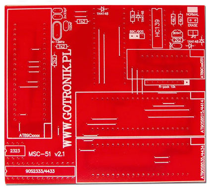 Doska s plošnými spojmi MSC-51 v2.1__________________A-062