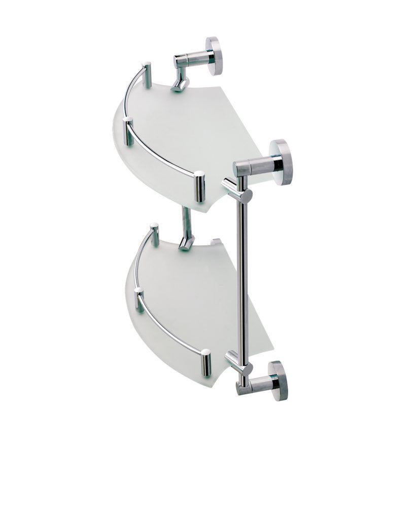 Stella Classic polkruhová polica dvojité matné sklo 07.811