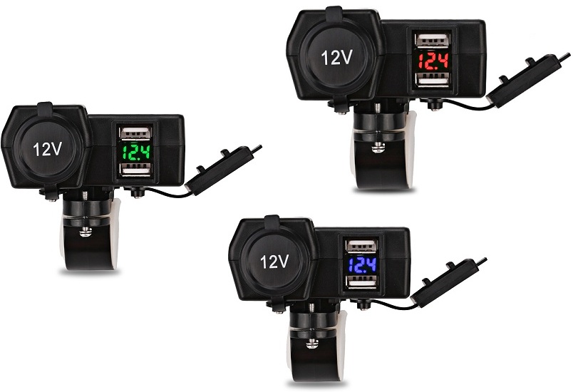 

Gniazdo Zapalniczki Motocykl Ładowarka 2 xUSB
