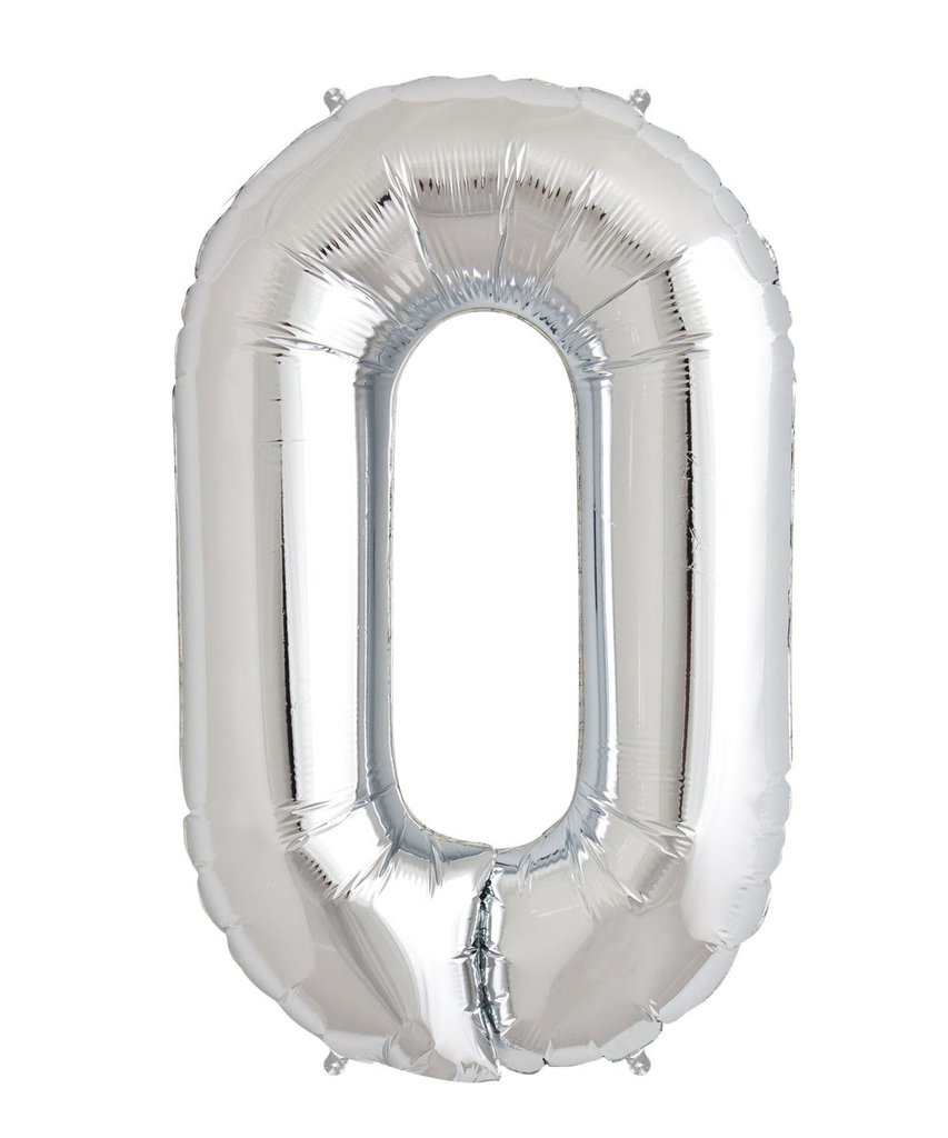 

Srebrny Balon Kształt Litery 40CM Srebrna Litera O