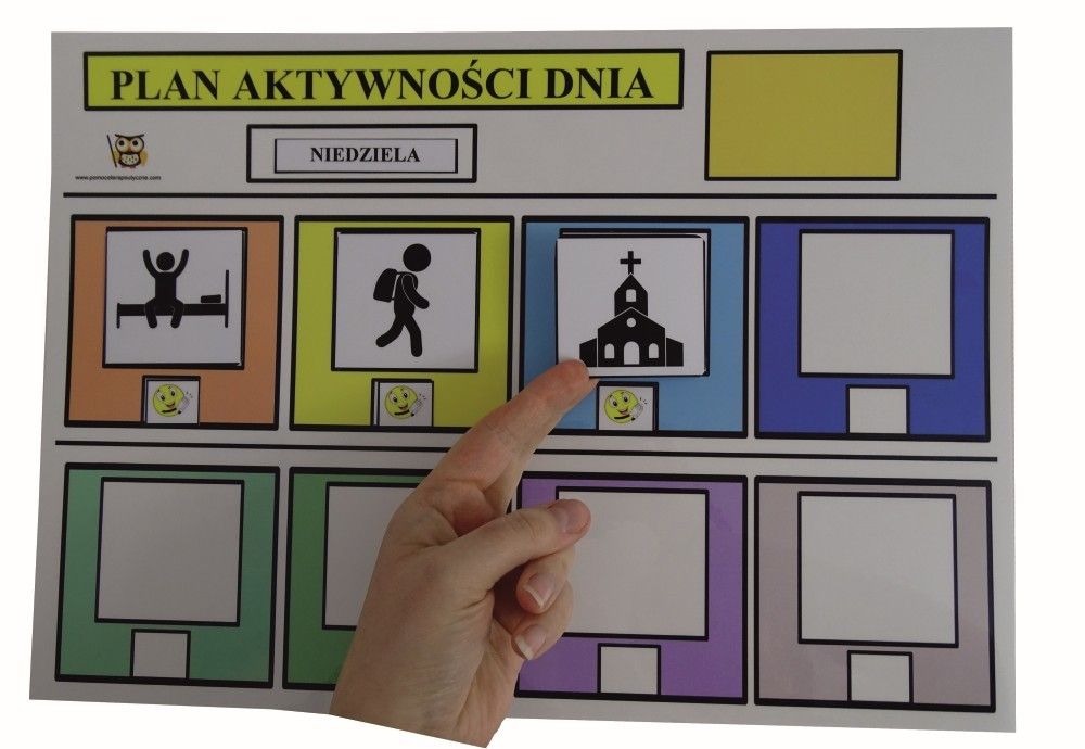 

Plan Aktywności Dnia na Magnes Piktogramy Autyzm