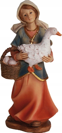 

Dziewka z gęsią i koszykiem, do figur 9cm- K182-39