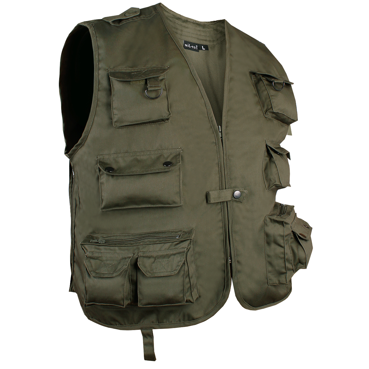 KAMIZELKA WĘDKARSKA MYŚLIWSKA BEZRĘKAWNIK OLIV XXL Model INNY