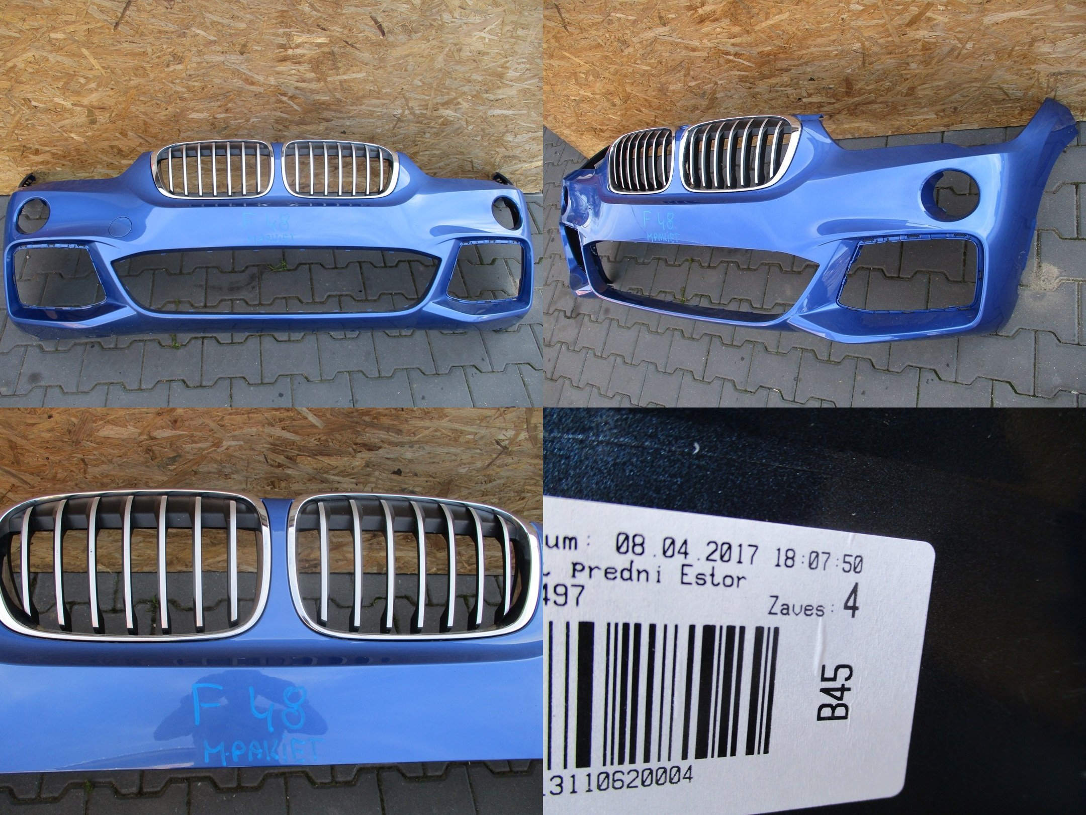 bumper BMW X1 F48 m-packet front front