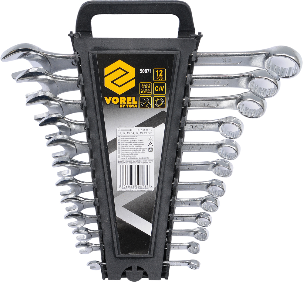 

Klucze Płasko-oczkowe CrV 12CZ 6-22MM Vorel
