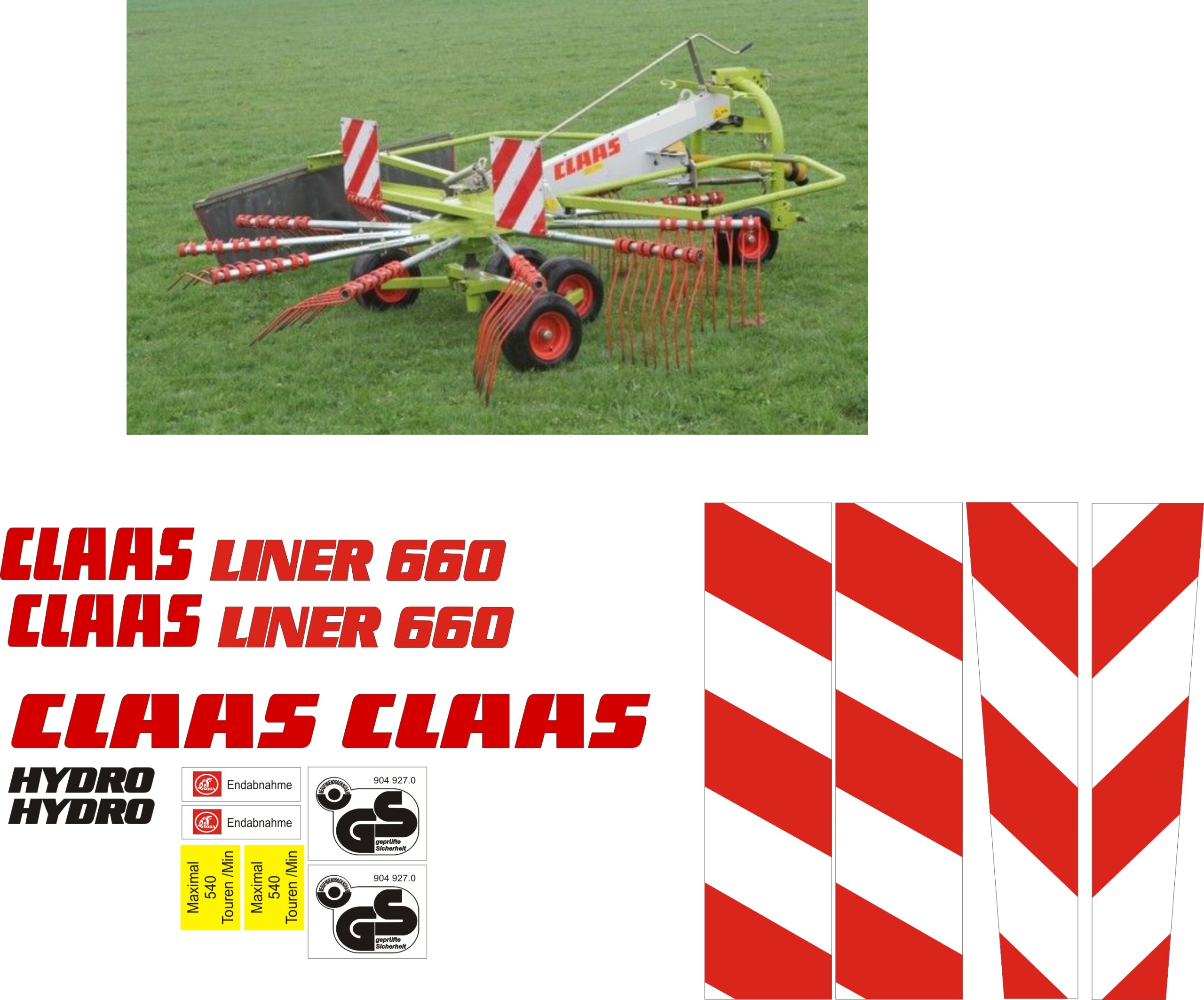 Claas Liner 660 naklejki naklejka