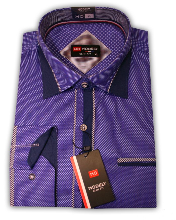 Zi3 Koszula męska CHABROWA GROSZKI slim XL 43/44 Marka inna