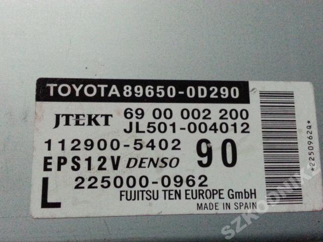 STEROWNIK WSPOMAGANIA TOYOTA YARIS -12 89650-0D290 Producent części Toyota OE