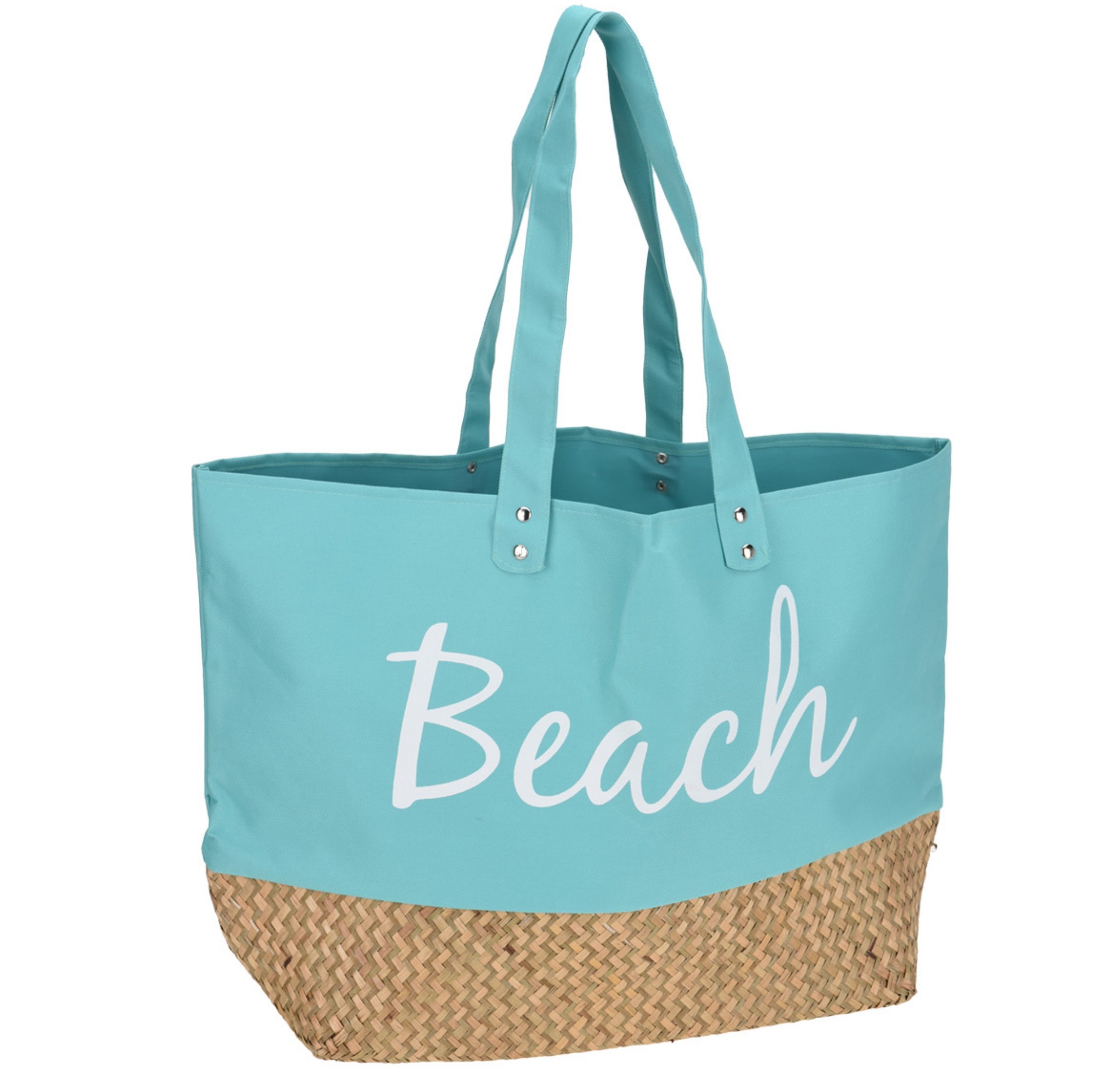 

Torba Letnia Na Zakupy Plażowa Shopper Turkusowa