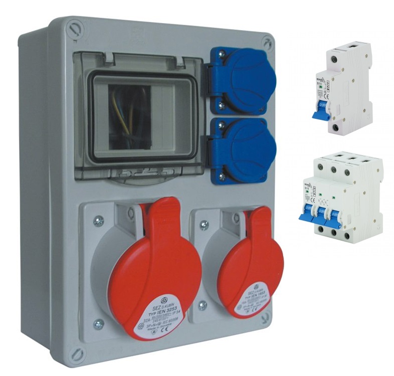 

Rozdzielnia BUDW-32/5+16/5+GN.230V+zabezp