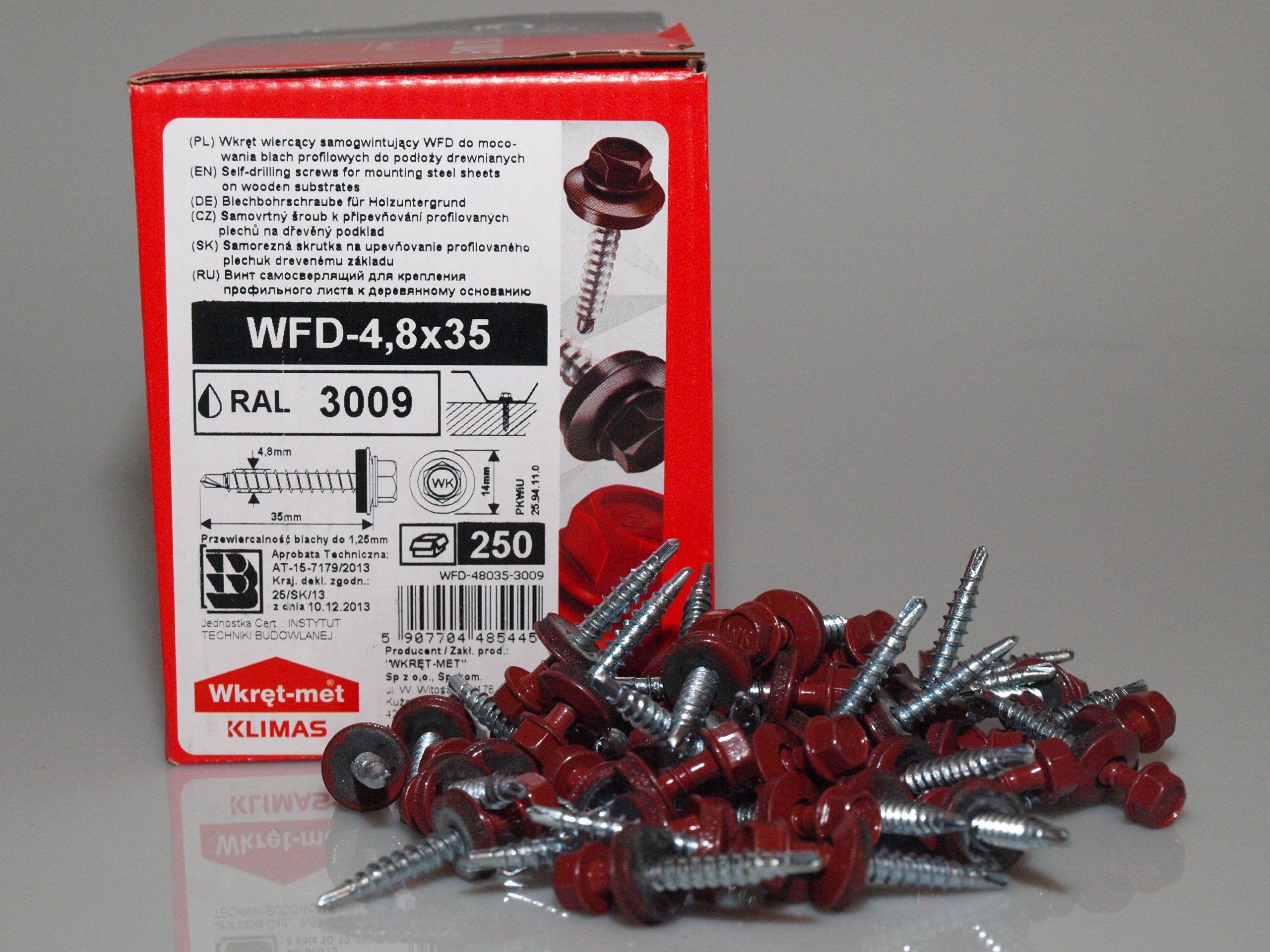 

Wkręty Farmerskie Farmery 4.8x35 ciemny wiśniowy