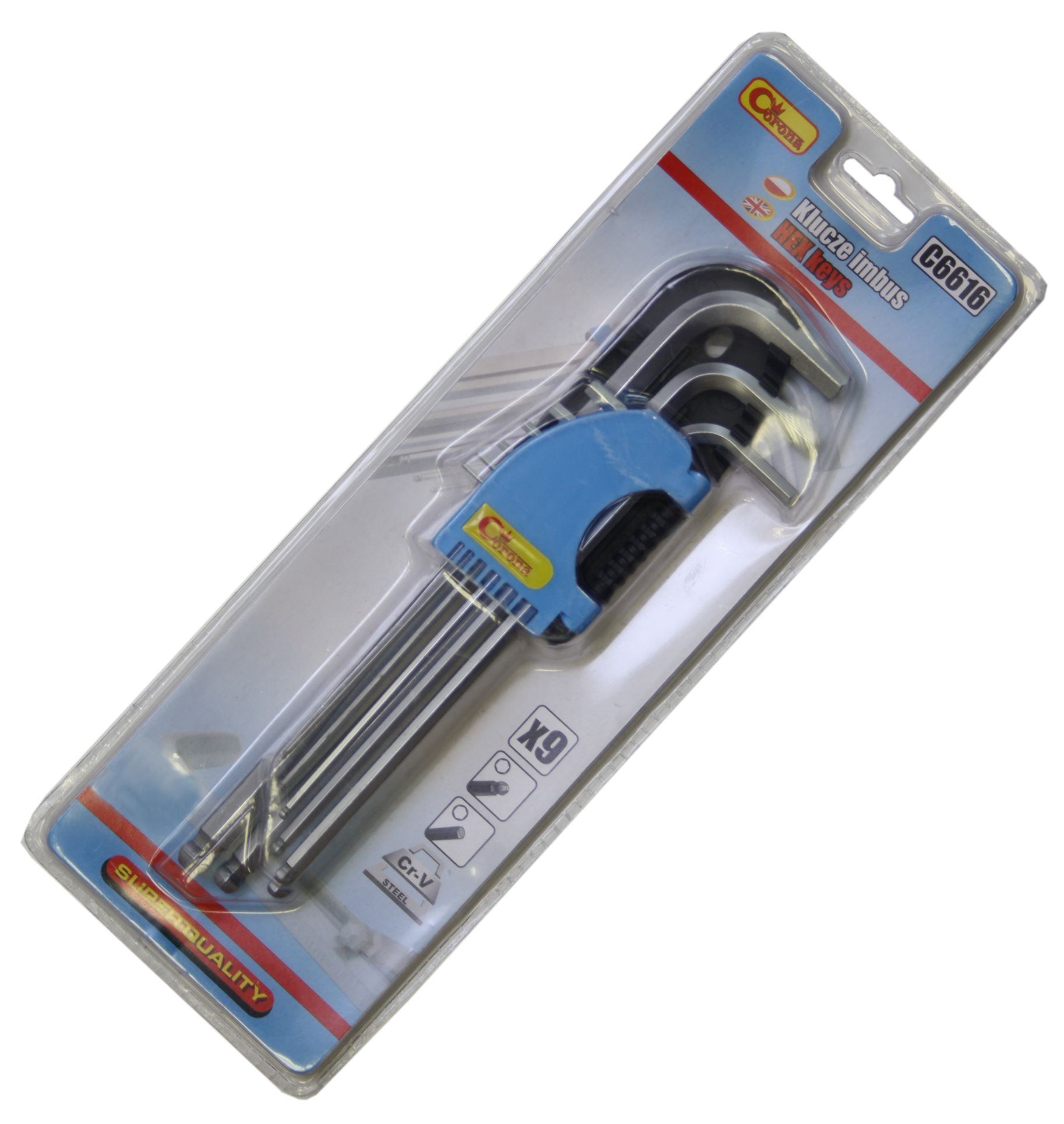 

Klucze Imbusowe Corona C6616 Długie 1,5-10 mm