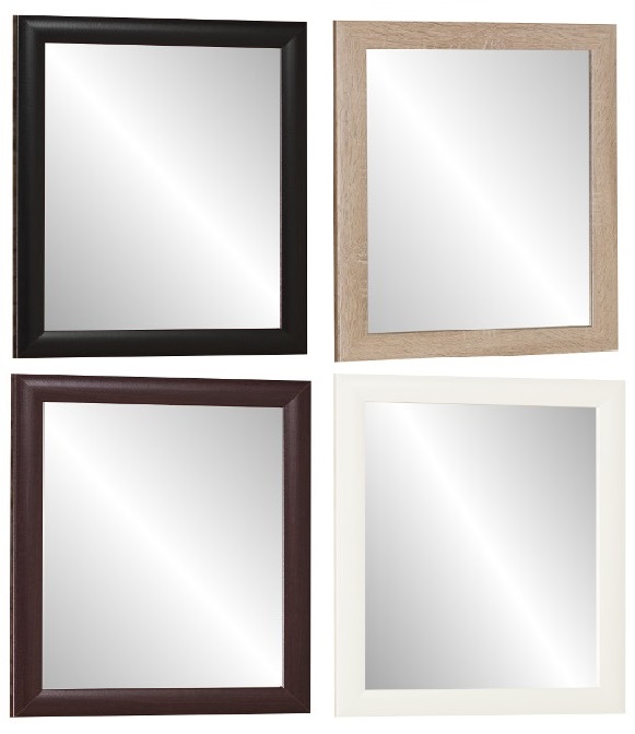 

Lustro w ramie 60x60 Dąb Sonoma Białe Wenge Czarne
