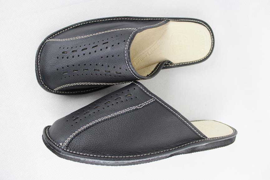 41 SKÓRZANE KLAPKI MĘSKIE KAPCIE GÓRALSKIE LACZKI Wzór dominujący bez wzoru