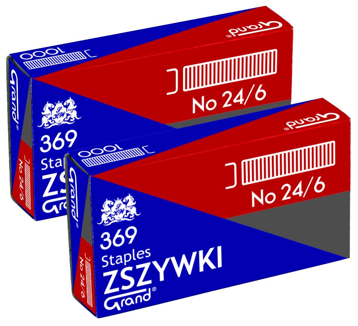 

Zszywki biurowe Grand 369 No 24/6 * 2 x 1000 szt *