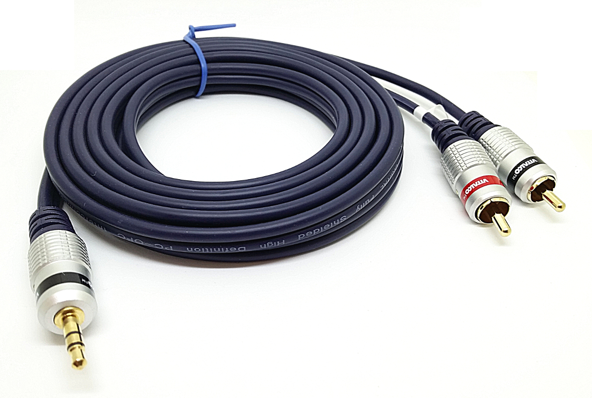 

Przyłącze kabel Chinch 2x Rca na Jack 3.5mm 7,5m