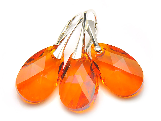 

Srebrny Komplet 925 Swarovski Api Kolczyki Wisior