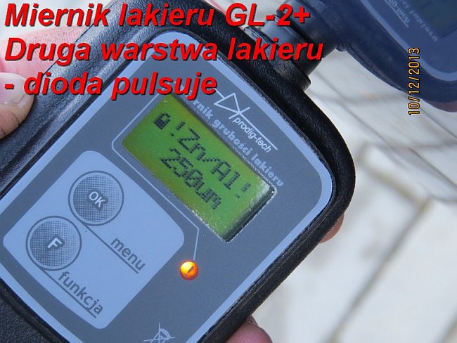MIERNIK TESTER CZUJNIK GRUBOŚCI LAKIERU GL-2+ Marka Prodig-Tech