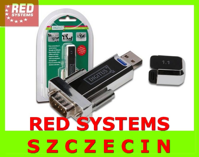 RED Digitus Adapter USB RS232 COM Szeregowy WIN 10 Kod producenta adapter usb rs232
