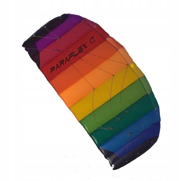 Velký tréninkový drak s popruhy Paraflex Basic 1.7 M 1 m2 Duhový