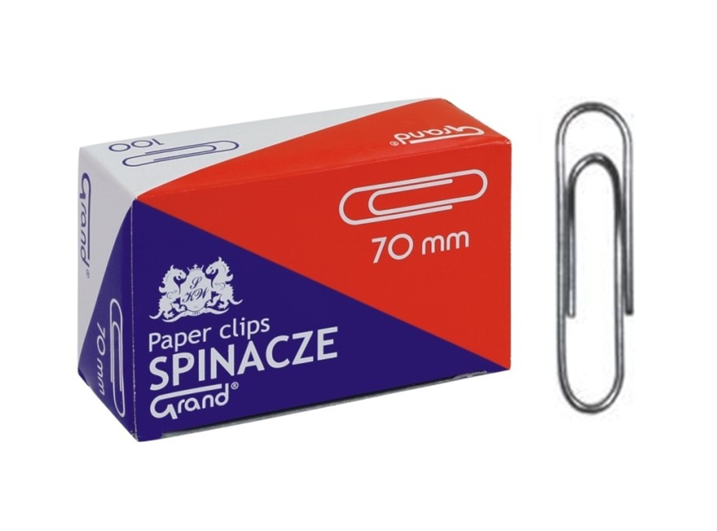 

Spinacze okrągłe Spinki biurowe Duże 70 mm 50sztuk