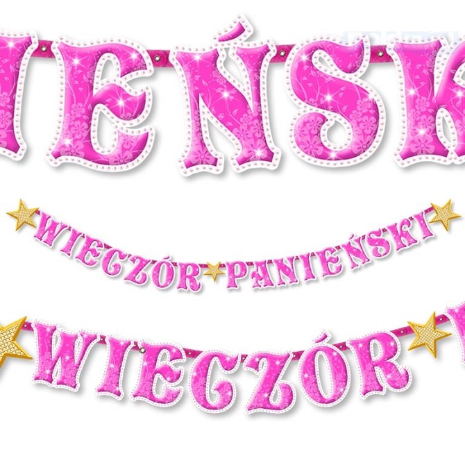 

Baner Girlanda Na Wieczór Panieński Róż 210 CM Hit