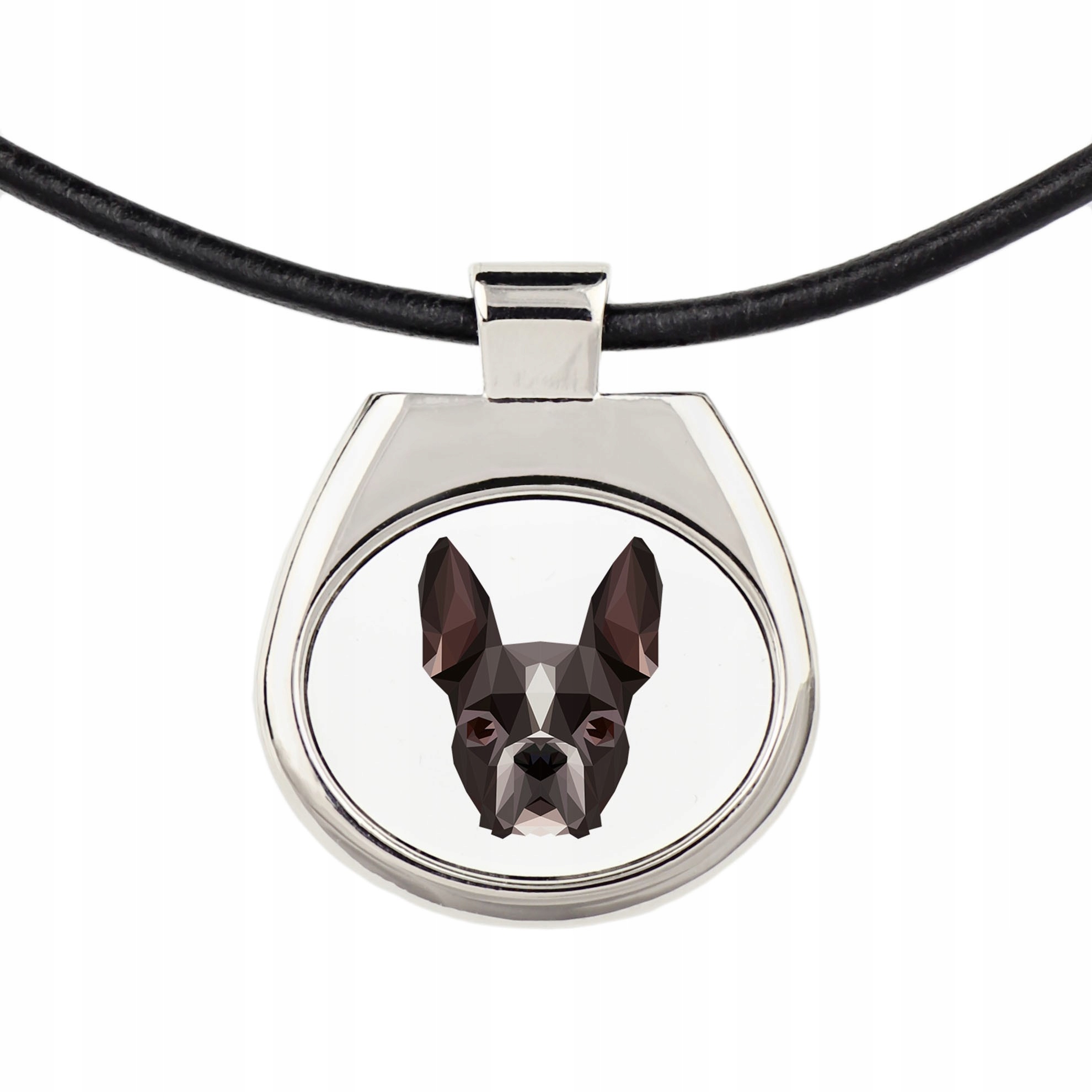 

Boston Terrier Naszyjnik Rzemień Pies geometryczny