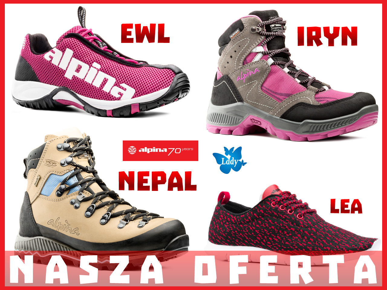 ALPINA PRIMA MID Or Trekkingowe SKÓRA r.45,5 Kod producenta 690Z5