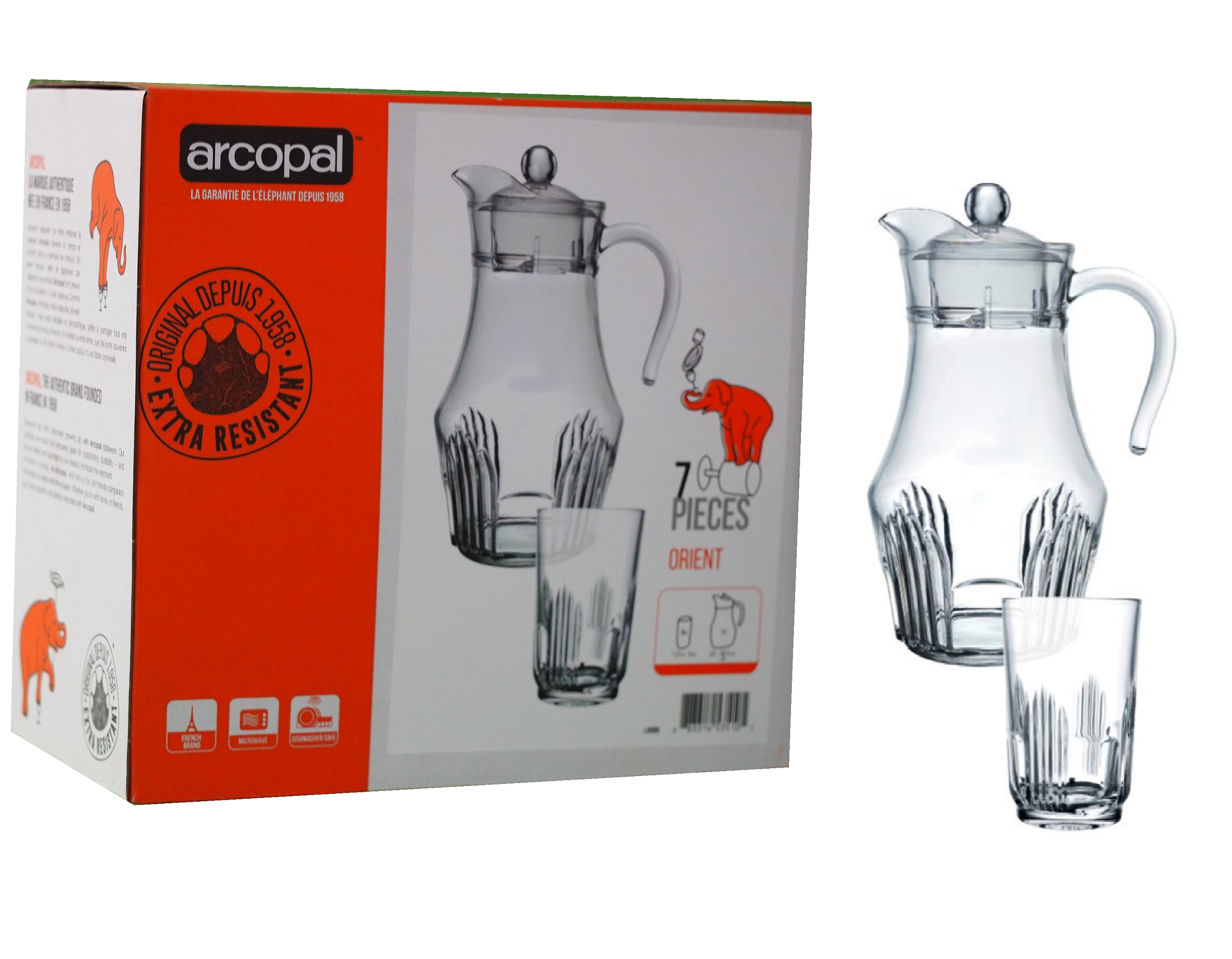 

Arcopal Orient komplet szklanek z dzbankiem 1,8L