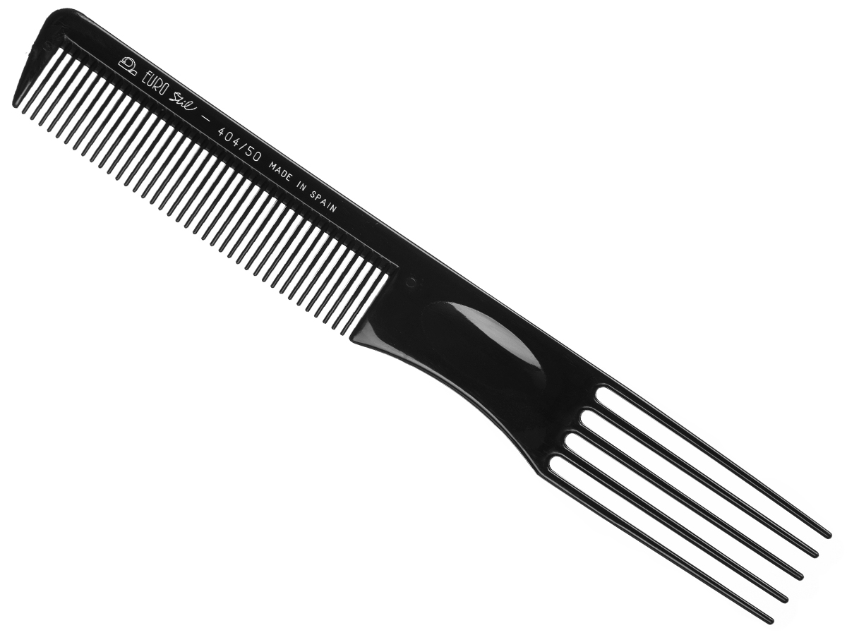 

Grzebień fryzjerski z plastikowym widelcem tapir