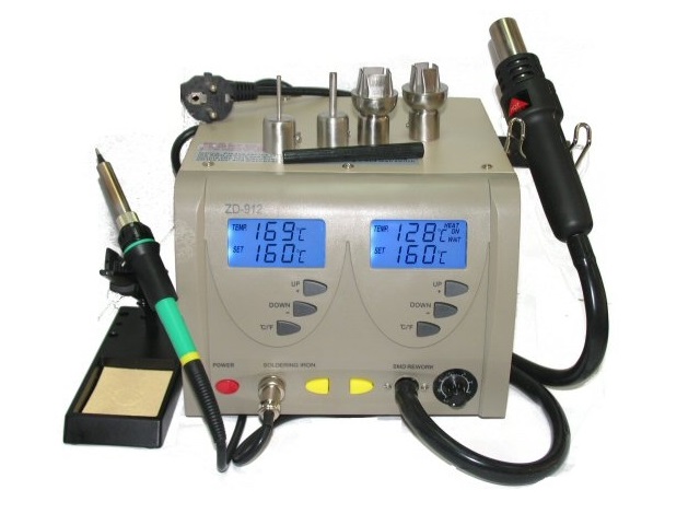 

_stacja Lutownicza + Hot-air Smd 2w1 ZD912 ZD-912_