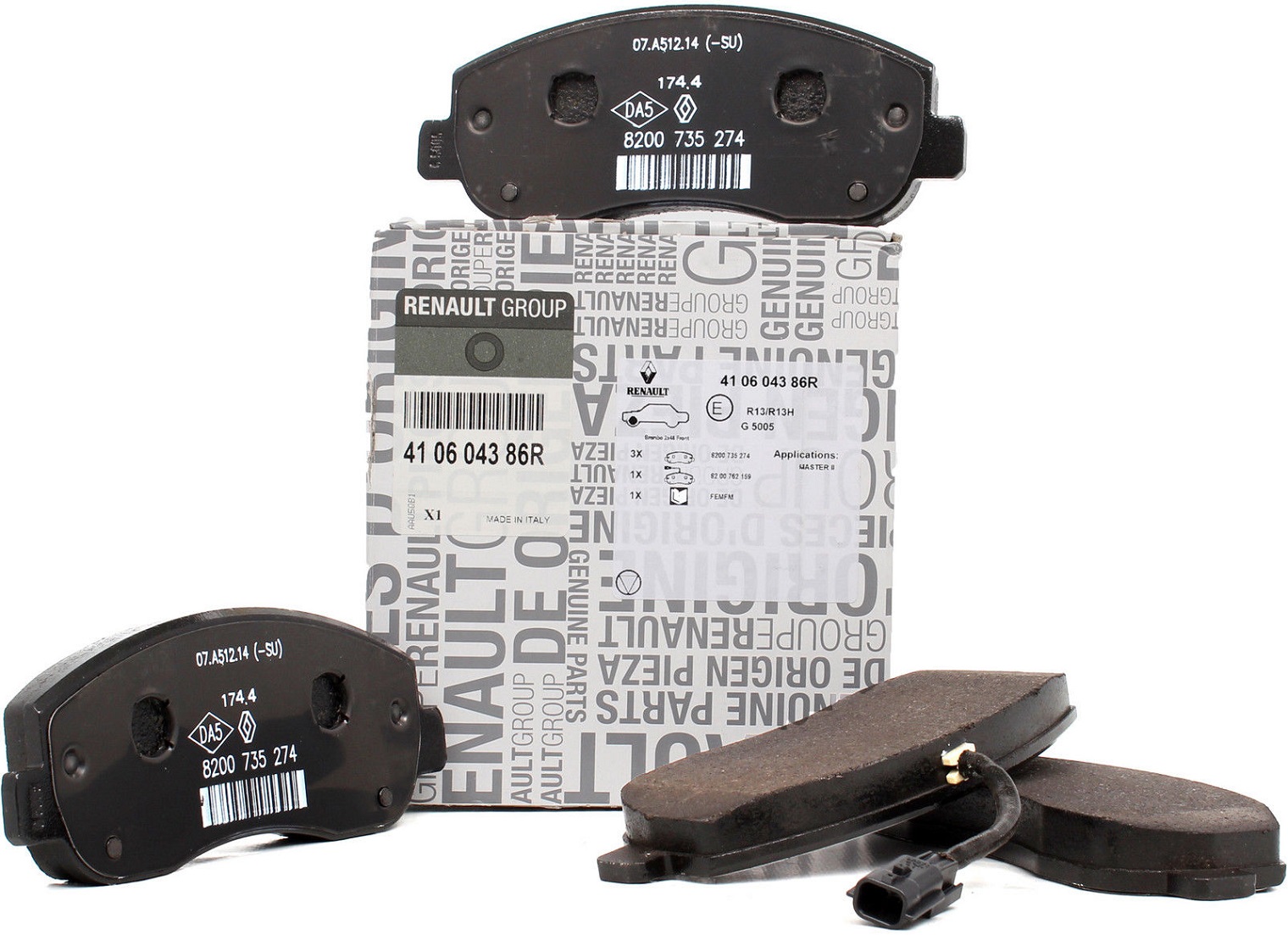 410602889R 410601061R - КОЛОДКИ ПЕРЕДНИЕ NV400 MASTER MOVANO 2010 - 2.3 DCI OE