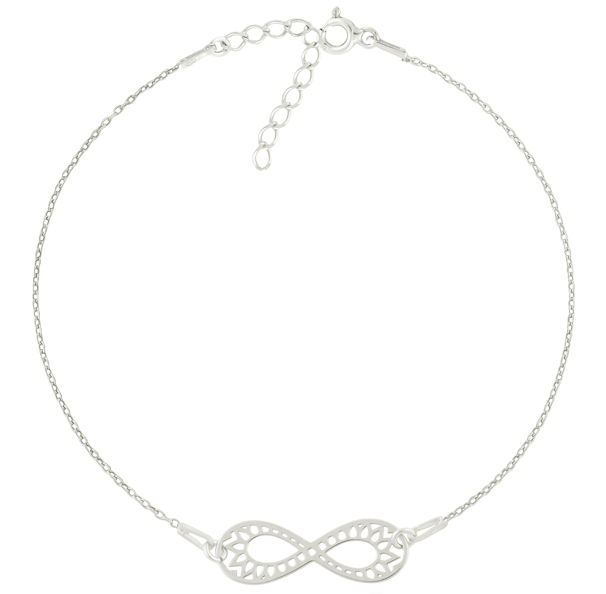 

Srebrna Bransoletka nieskończoność ażur infinity