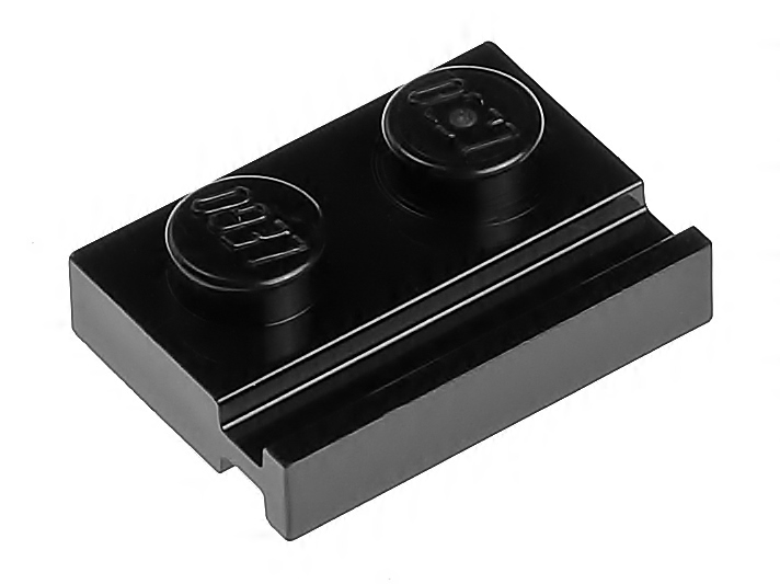 

Lego Płytka z krawędzią 1x2 32028 czarna - 2 szt.